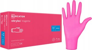 Mercator Medical Rękawice Nitrylowe 100 szt. 8-M Nitrylex Magenta 10