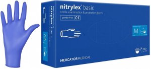 Mercator Medical Rękawice Nitrylowe 100 szt. Nitrylex Basic Dark Blue 8-M 8