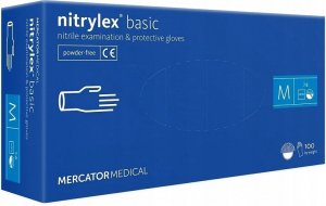 Mercator Medical Rękawice Nitrylowe 100 szt. Nitrylex Basic Dark Blue 8-M 9