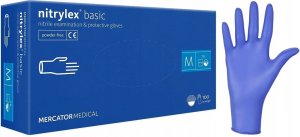 Mercator Medical Rękawice Nitrylowe 100 szt. Nitrylex Basic Dark Blue 8-M 10