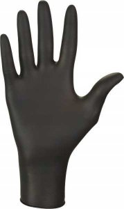 Mercator Medical Rękawice Nitrylowe 100 sztuk / Czarne / Rozmiar: 9 - L / Nitrylex Black 2