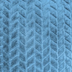Ciepły koc Fuero 160x200 błękitny miękki tłoczony elegancki narzuta 2