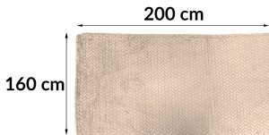 Ciepły koc Fuero 160x200 jasny beż miękki tłoczony elegancki narzuta 6