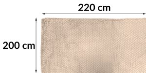 Koc 200x220 jasny beż Fuero przytulny ciepły elegancki narzuta stylowy 6
