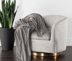 Koc dwustronny 200x220 szary Tago miękki ciepły na prezent do sypialni 5