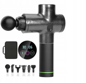PISTOLET DO MASAŻU MASAŻER DO PLECÓW CIAŁA MASSAGE GUN PRO - Karbon 5