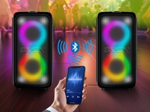 Głośnik Sven Głośnik PS-1000, czarny (180W, TWS, Bluetooth, FM, USB, wyświetlacz LED, 8000mA*h) 6