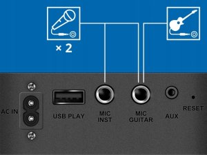 Głośnik Sven Głośnik PS-1000, czarny (180W, TWS, Bluetooth, FM, USB, wyświetlacz LED, 8000mA*h) 7