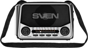 Głośnik Sven SRP-150 szary (3W, Bluetooth, FM/AM/SW, USB, microSD, latarka, bateria) 2