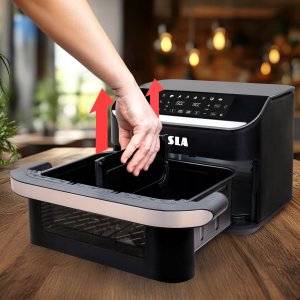 Frytkownica beztłuszczowa Tesla AirCook FlexiZone Q570 XXL Dualna frytkownica beztłuszczowa 10l 6