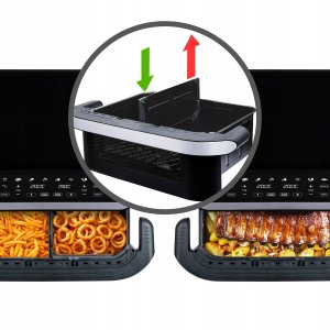 Frytkownica beztłuszczowa Tesla AirCook FlexiZone Q570 XXL Dualna frytkownica beztłuszczowa 10l 8