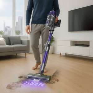 Odkurzacz pionowy Tesla PureStar E50 PowerDock wireless odkurzacz pionowy 2w1 z filtrem HEPA H13 i stacją dokującą 8