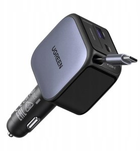 Ładowarka Ugreen 60W Fast Car Charger with Retractable Cable 2