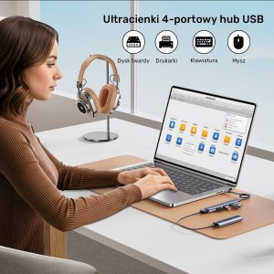 HUB USB Unitek H1208CGY01 4x USB-A 2.0 3.0 (H1208CGY01) 3