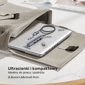 HUB USB Unitek H1208CGY01 4x USB-A 2.0 3.0 (H1208CGY01) 9