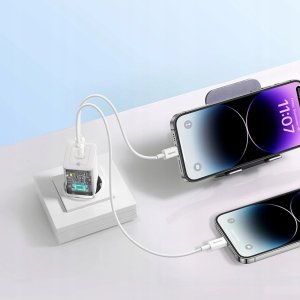 Ładowarka Baseus Ładowarka sieciowa GaN5 Pro 40W 2xUSB-C - biała 2