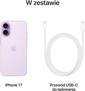 Smartfon Apple iPhone 17 8/256GB Fioletowy  (MG6M4HN/A) 7