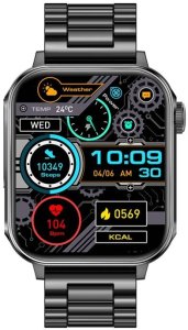 Smartwatch Colmi P80 Czarny  (P80 Steel Black) 2