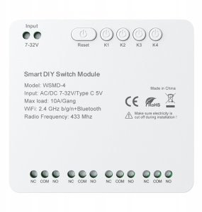 Inteligentny moduł przełącznika DIY Avatto WSMD-4 32V 2