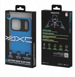 Yaxo Etui na telefon Leather Gear Slim Case MagSafe iPhone 17 Pro Max Electric Blue 6