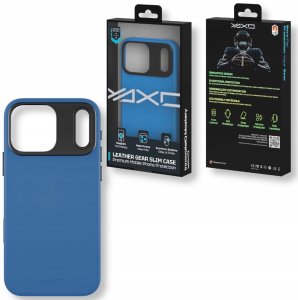 Yaxo Etui na telefon Leather Gear Slim Case MagSafe iPhone 17 Pro Max Electric Blue 7