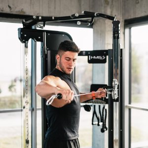 HMS Brama do ćwiczeń ARES PRO z wyciągiem i stosem 290 kg 9