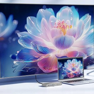 Stacja Dokująca Hub USB-C 16w1 2x HDMI 4K 60Hz Display Port 1.4 USB SD Jack 5