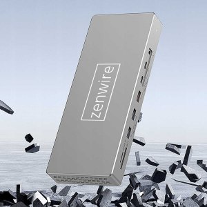 Stacja Dokująca Hub USB-C 16w1 2x HDMI 4K 60Hz Display Port 1.4 USB SD Jack 10