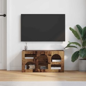 vidaXL Szafka pod telewizor Stare drewno 80 x 35 x 40 cm 4
