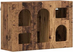 vidaXL Szafka wisząca z półką Stare drewno 60 x 20 x 40 cm 2