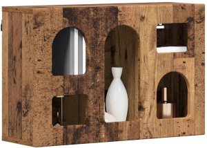 vidaXL Szafka wisząca z półką Stare drewno 60 x 20 x 40 cm 3