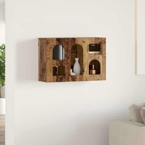 vidaXL Szafka wisząca z półką Stare drewno 60 x 20 x 40 cm 4