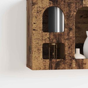 vidaXL Szafka wisząca z półką Stare drewno 60 x 20 x 40 cm 5