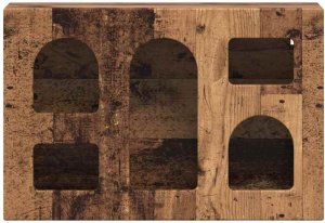 vidaXL Szafka wisząca z półką Stare drewno 60 x 20 x 40 cm 6