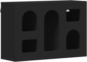 vidaXL Szafka wisząca czarny 60 x 20 x 40 cm materiał z drewna pochodzenia 2