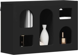 vidaXL Szafka wisząca czarny 60 x 20 x 40 cm materiał z drewna pochodzenia 3