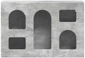 vidaXL Szafka wisząca z półką Betonowy szary 60 x 20 x 40 cm 2