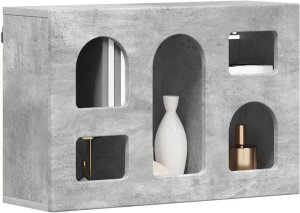 vidaXL Szafka wisząca z półką Betonowy szary 60 x 20 x 40 cm 3