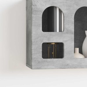 vidaXL Szafka wisząca z półką Betonowy szary 60 x 20 x 40 cm 4