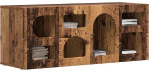 vidaXL Szafka pod telewizor Stare drewno 100 x 35 x 40 cm 3