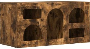 vidaXL Szafka pod telewizor Wędzony dąb 80 x 35 x 40 cm 2