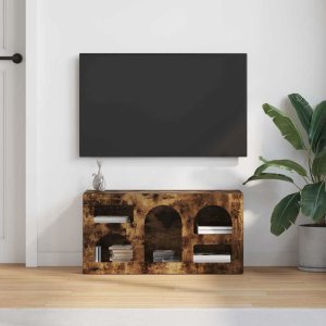 vidaXL Szafka pod telewizor Wędzony dąb 80 x 35 x 40 cm 4