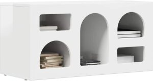 vidaXL Szafka pod telewizor Biała szafka o wysokim połysku 80 x 35 x 40 cm 3