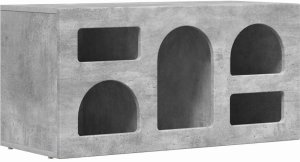 vidaXL Szafka pod telewizor Betonowy szary 80 x 35 x 40 cm 2