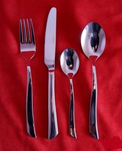 WMF 50 SZT. Sztućce nierdzewne 12 OSÓB WAVE Zestaw sałatkowy 6