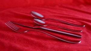 WMF 50 SZT. Sztućce nierdzewne 12 OSÓB WAVE Zestaw sałatkowy 9