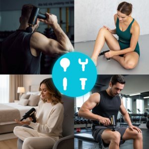 Herdegen Pistolet do masażu ModernHome 6-stopniowy z ładowaniem USB 2