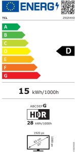 Monitor TCL Monitor 25G54 25" Full HD 6