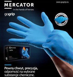 Rękawice Nitrylowe 50 szt. 10-XL Gogrip Blue 11