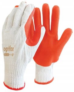 Rękawice Brukarskie / biało-pomarańczowe / Rozmiar: 10 - XL / OX-ORANGINA - 10 szt. 6